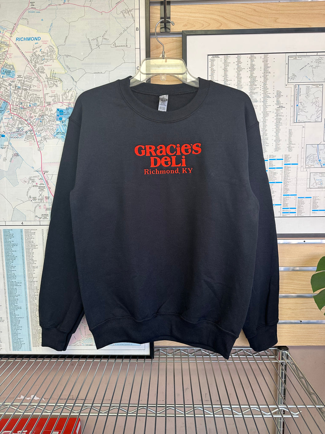 Gracie’s Deli Crewneck - Red/Black